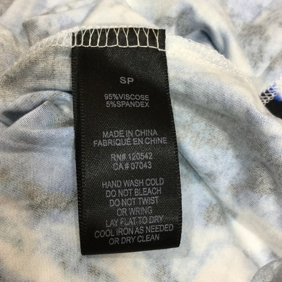 Felicity & Coco Blue Watercolor Fit and Flare Sleeveless Dress - Picture 5 of 7